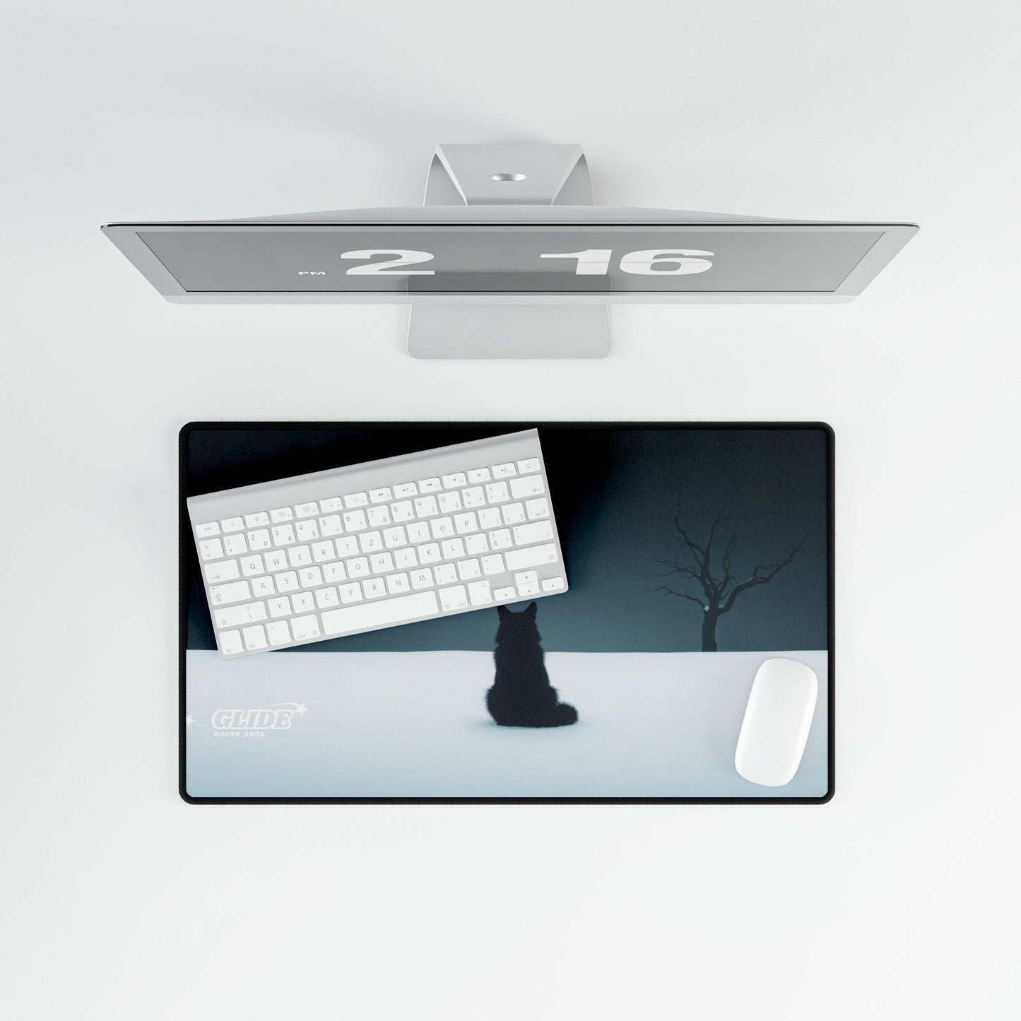 GLIDE ā Wide Black Art Mouse Pad