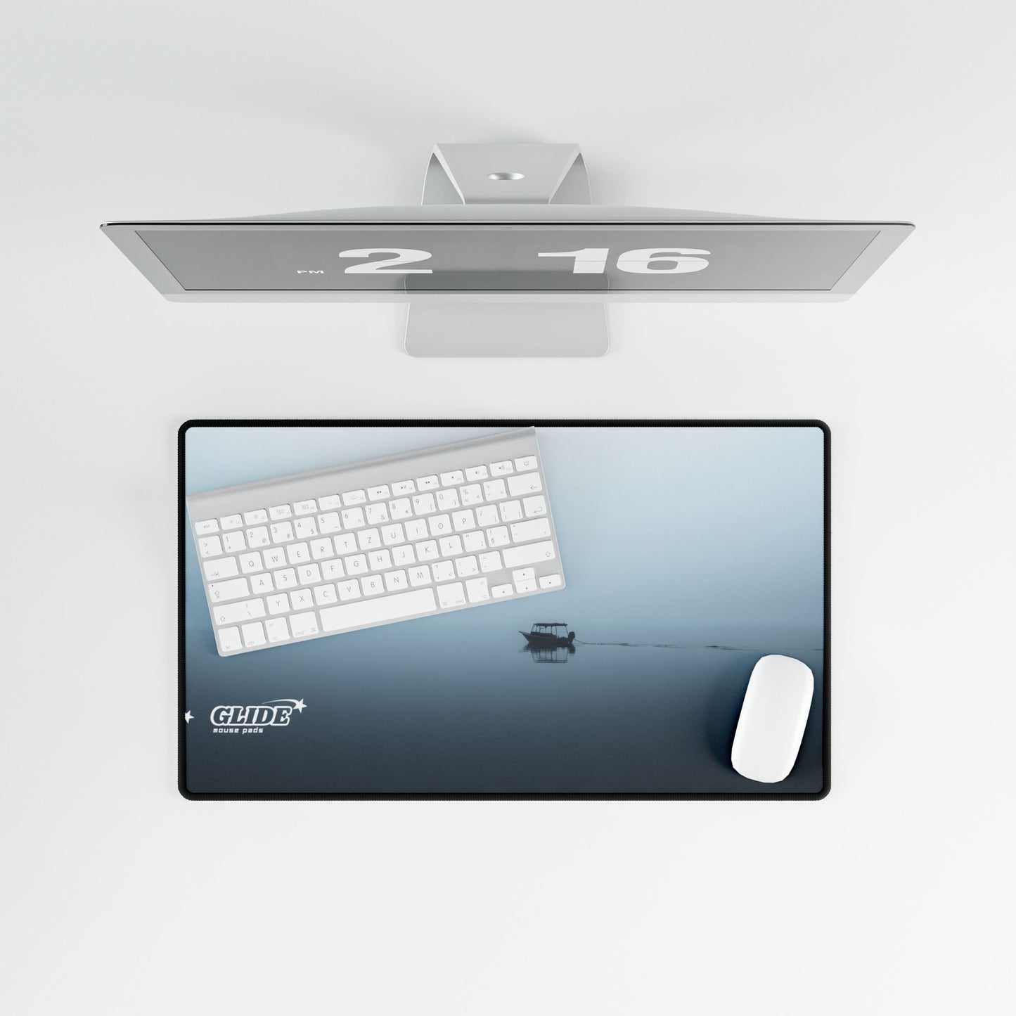 GLIDE ā Black Panoramic Art Mouse Pad