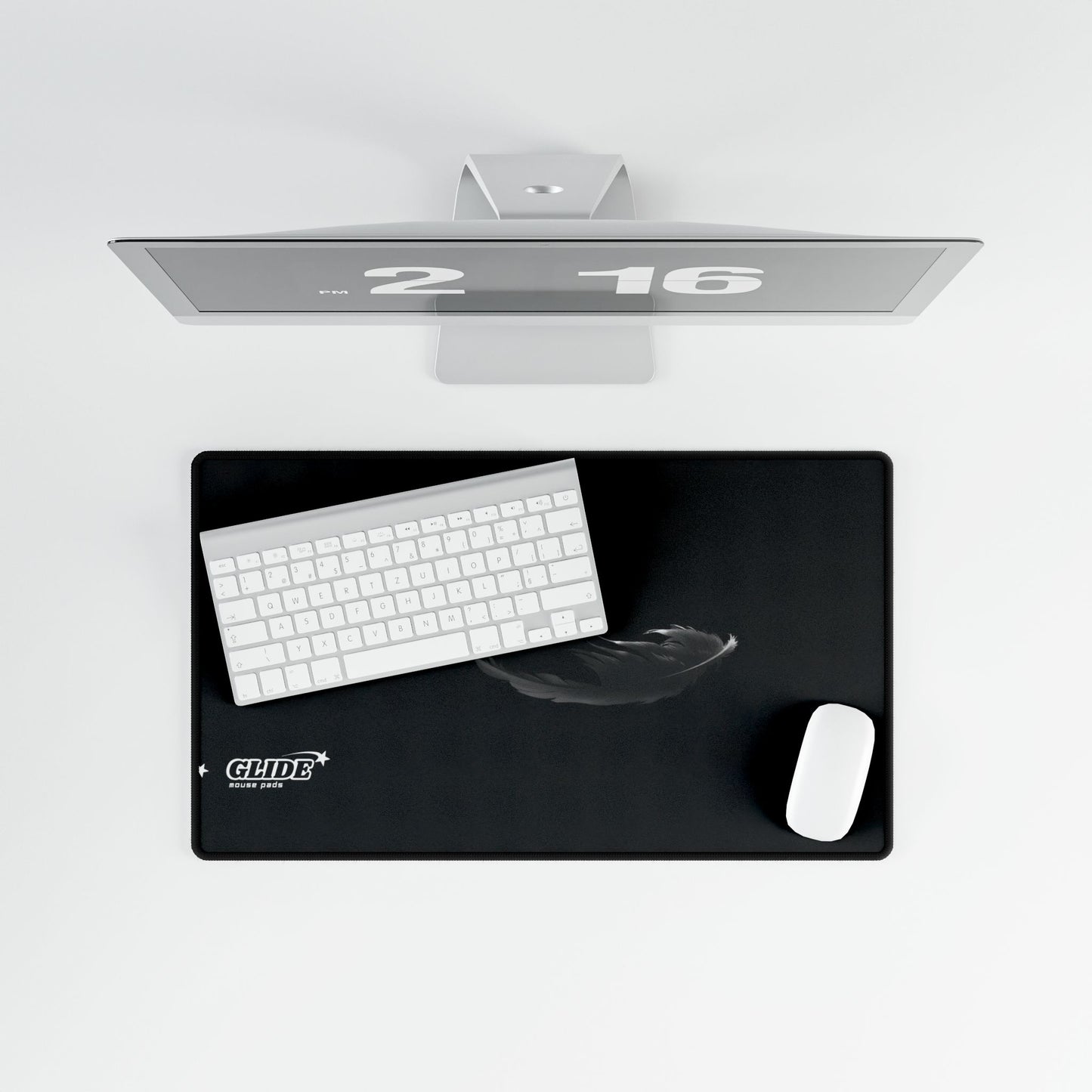 GLIDE — Black Panoramic Art Mouse Pad