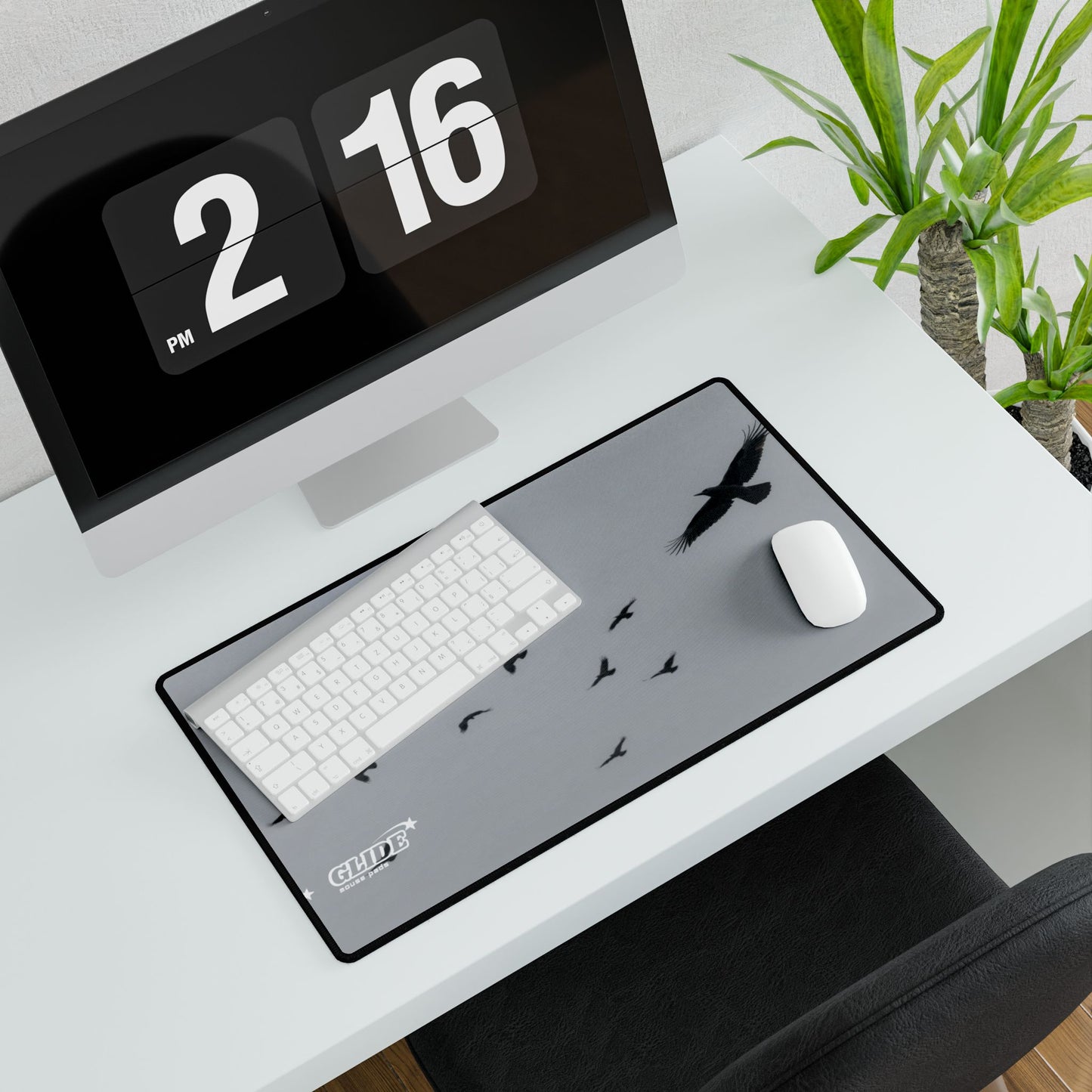 GLIDE — Wide Black Panorama Mouse Pad