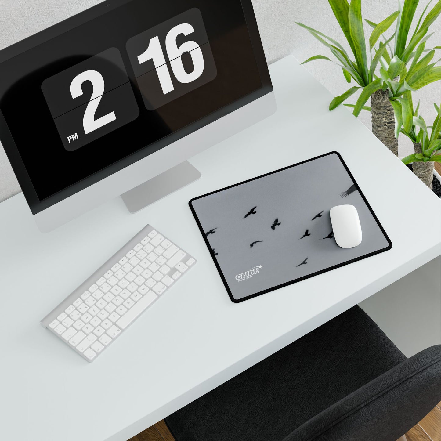 GLIDE — Wide Black Panorama Mouse Pad