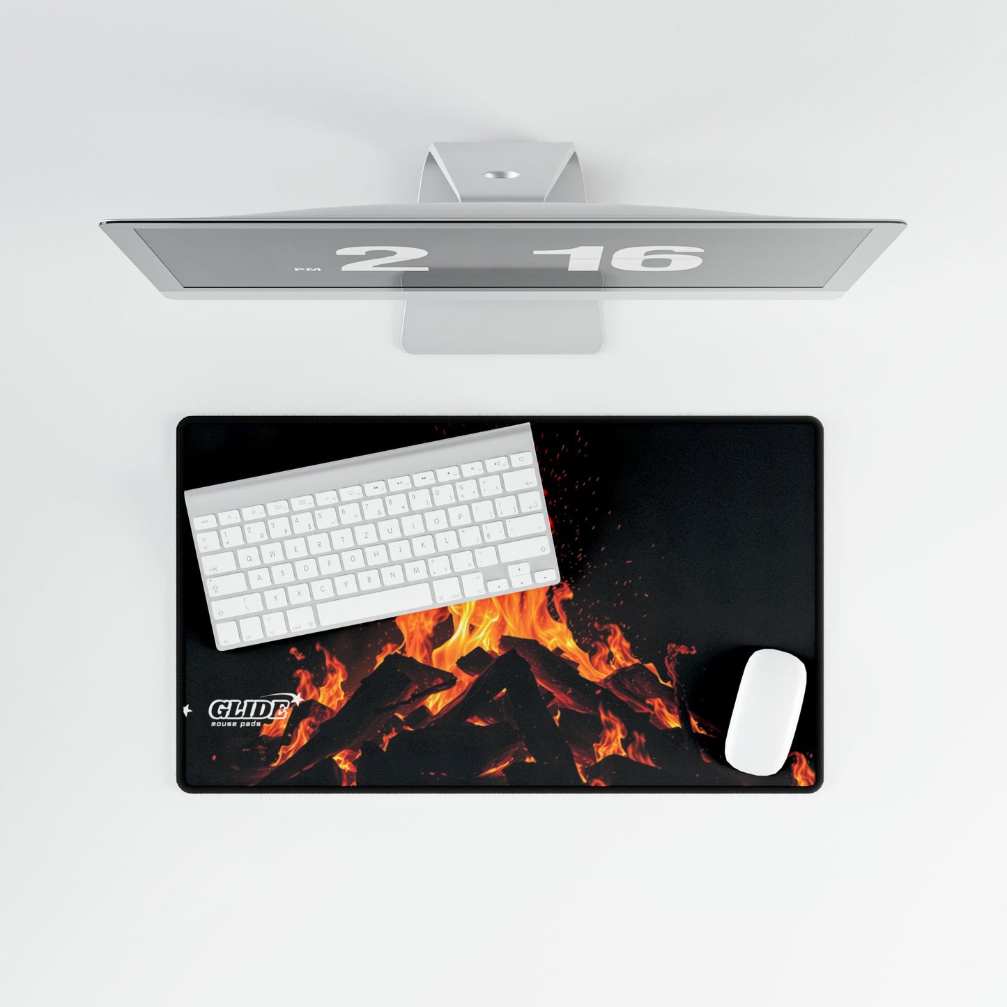 GLIDE — Wide Black Art Mouse Pad