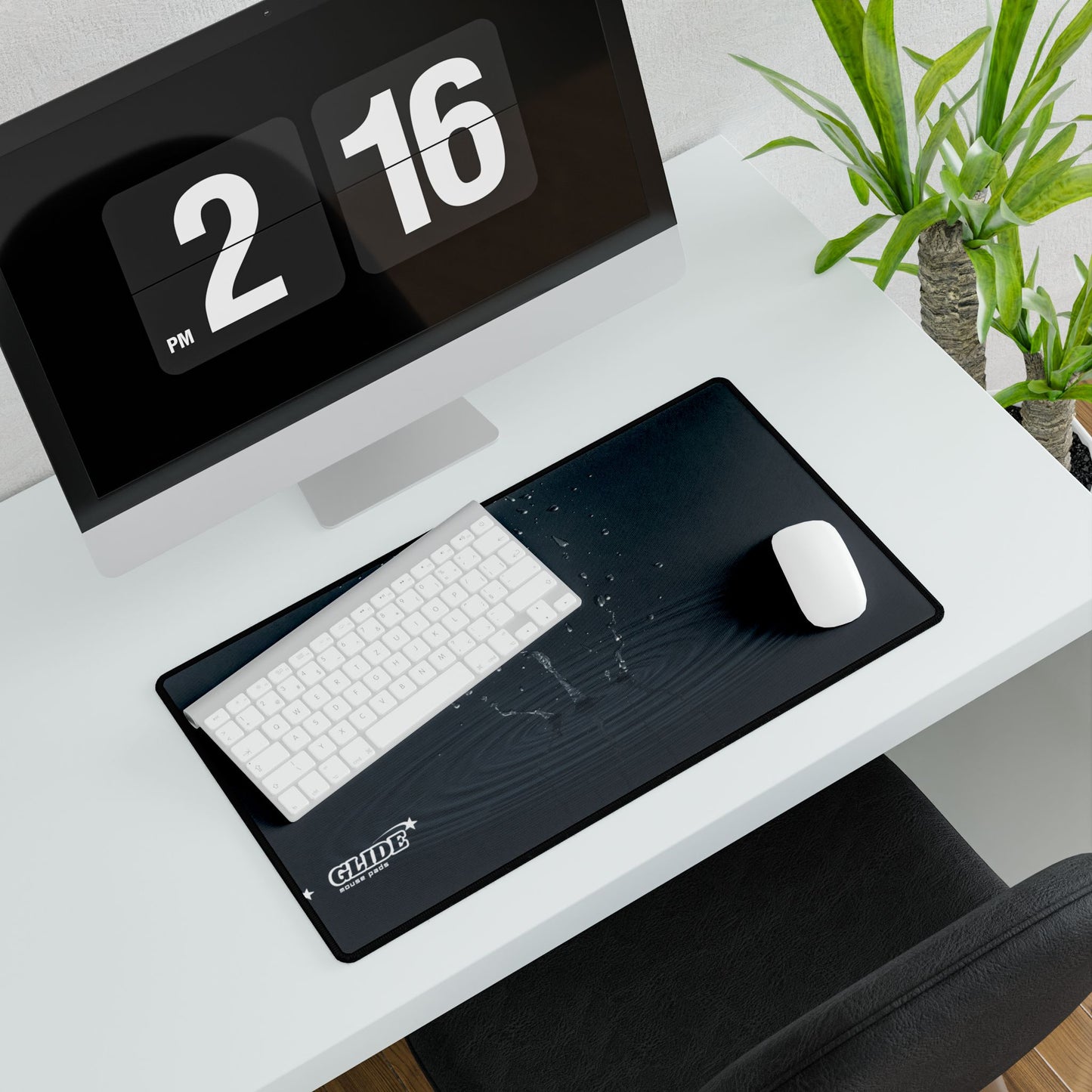 GLIDE — Wide Dark Art Mouse Pad