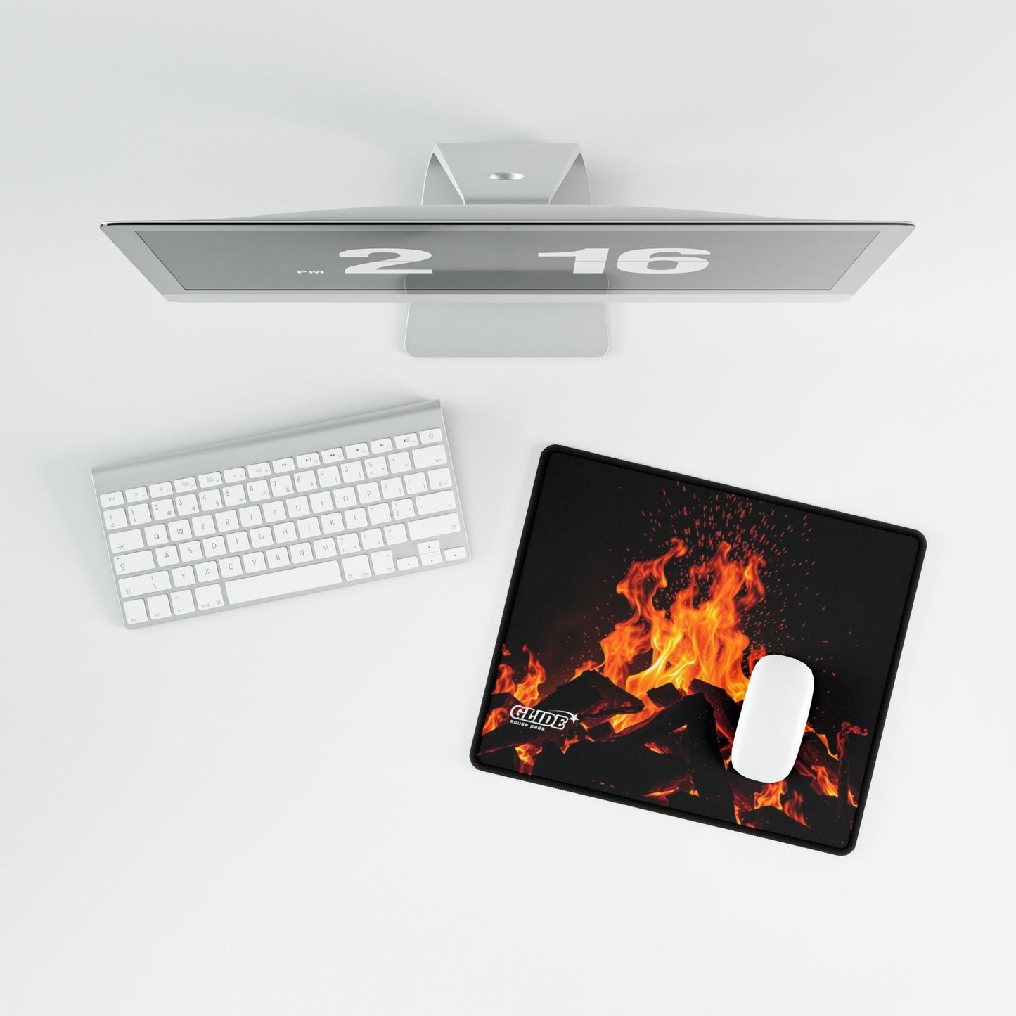 GLIDE — Wide Black Art Mouse Pad