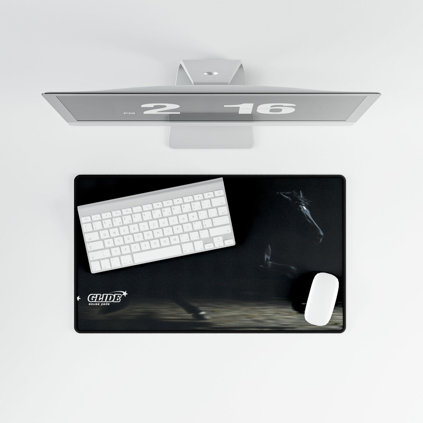 GLIDE — Wide Black Art Mouse Pad