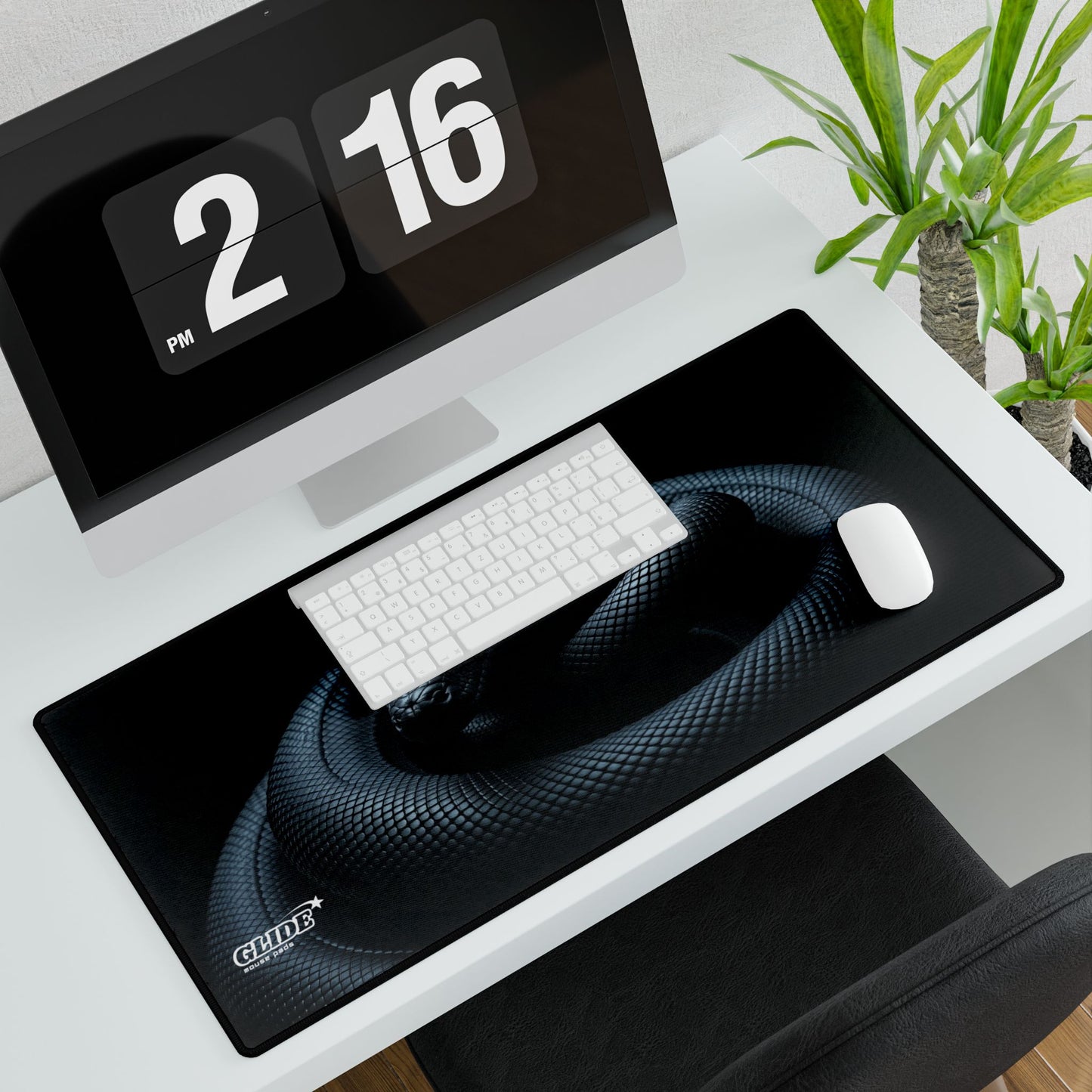 GLIDE — Wide Black Art Mouse Pad