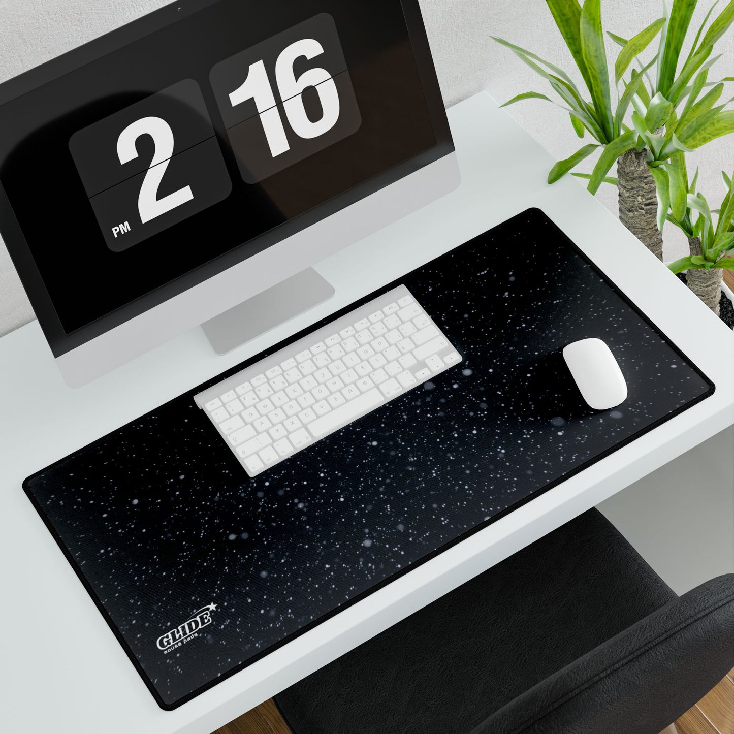 GLIDE — Wide Black Art Mouse Pad