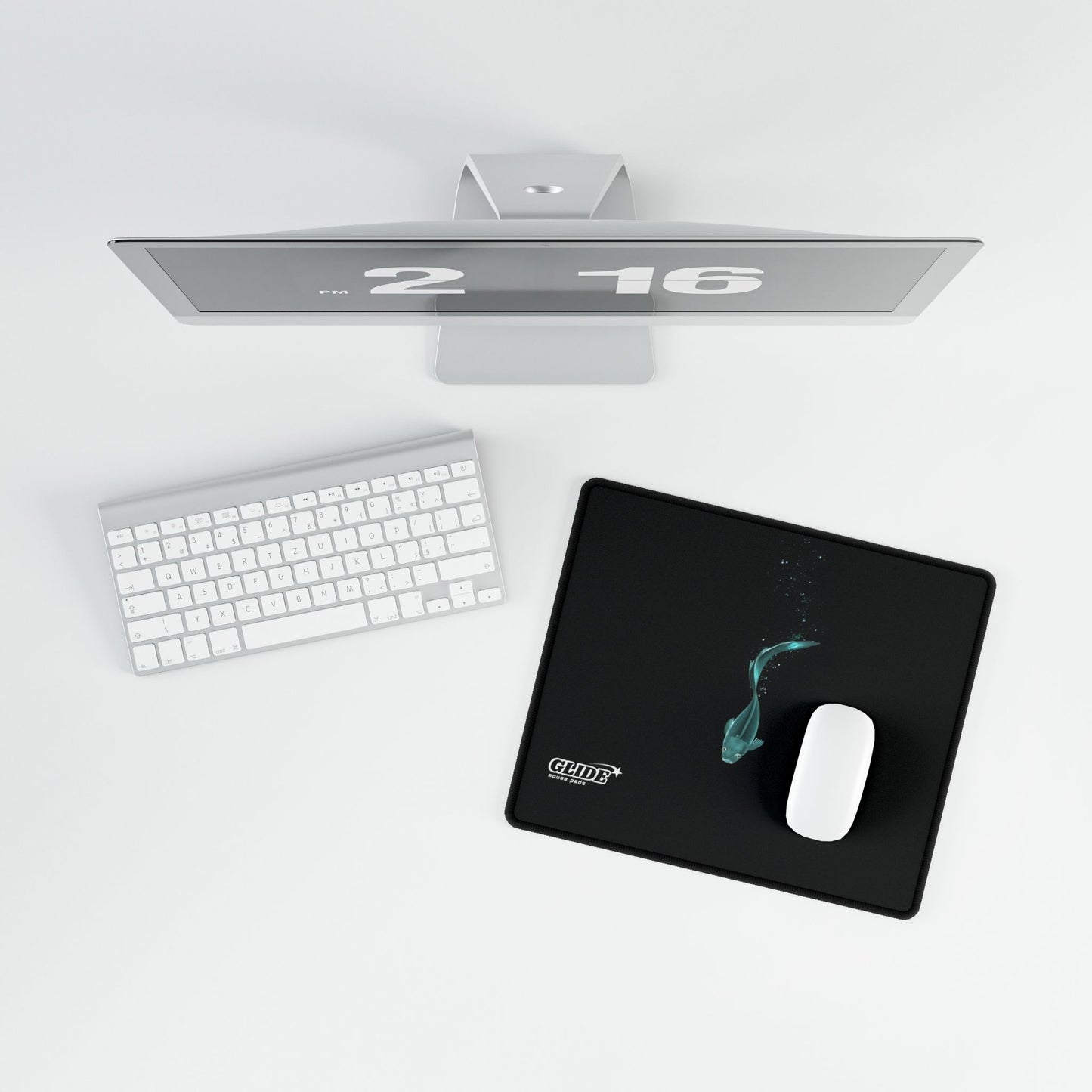 GLIDE — Wide Black Art Mouse Pad