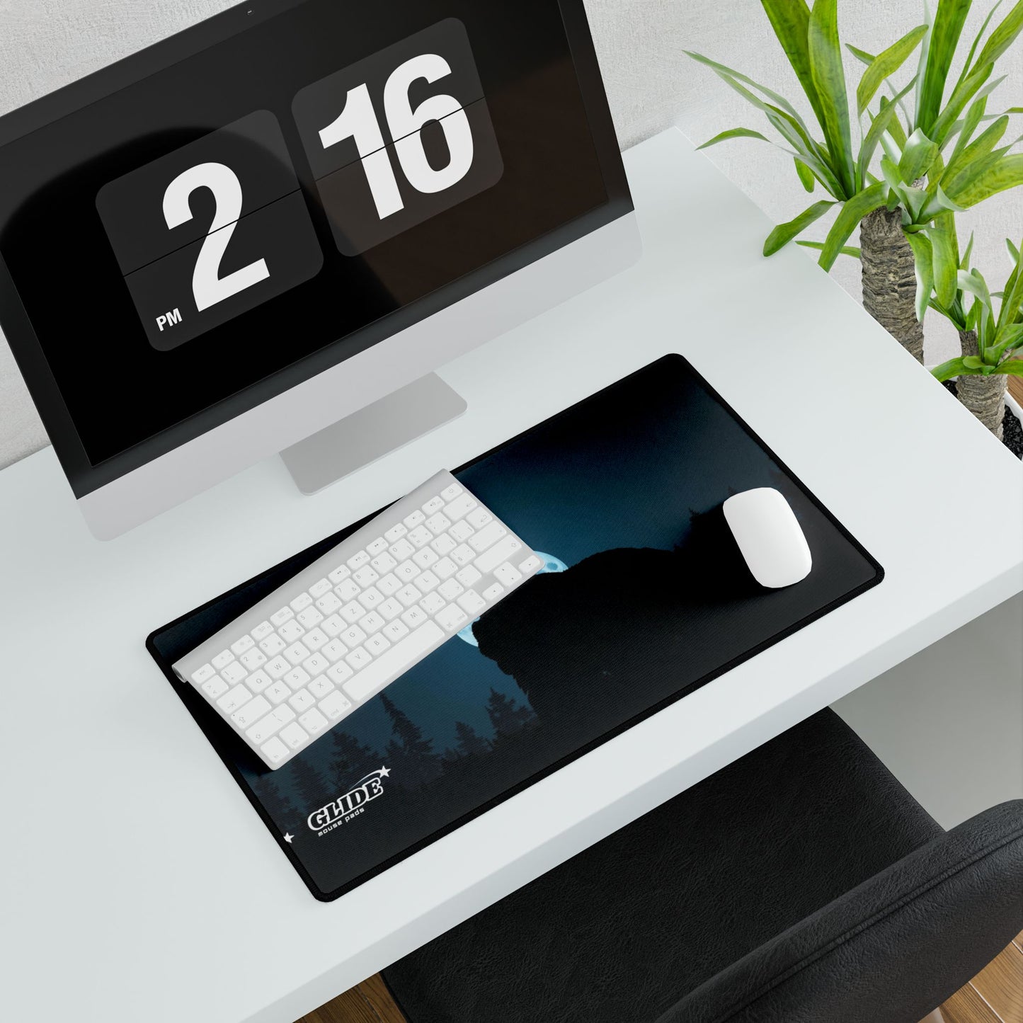 GLIDE — Wide Dark Art Mouse Pad