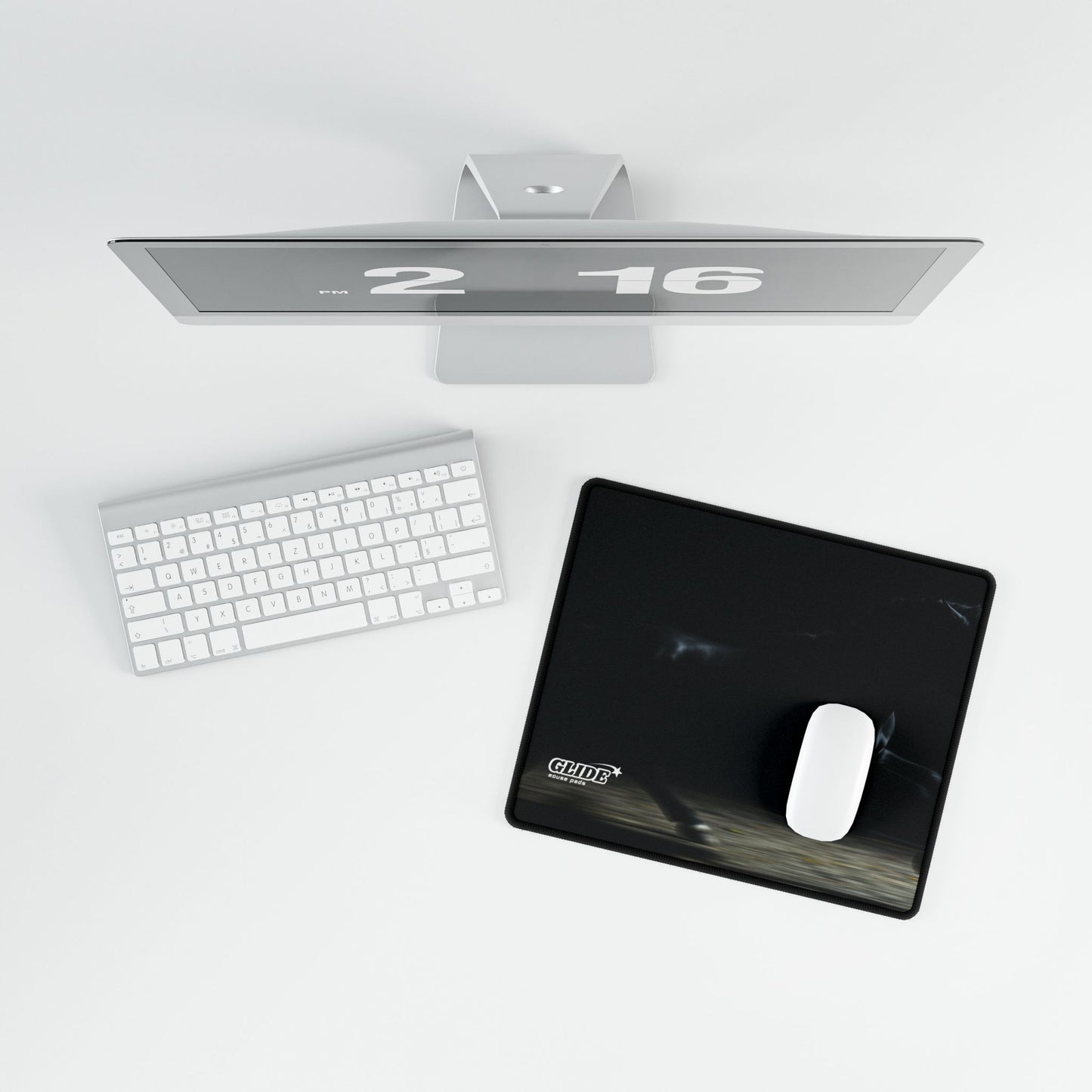 GLIDE — Wide Black Art Mouse Pad