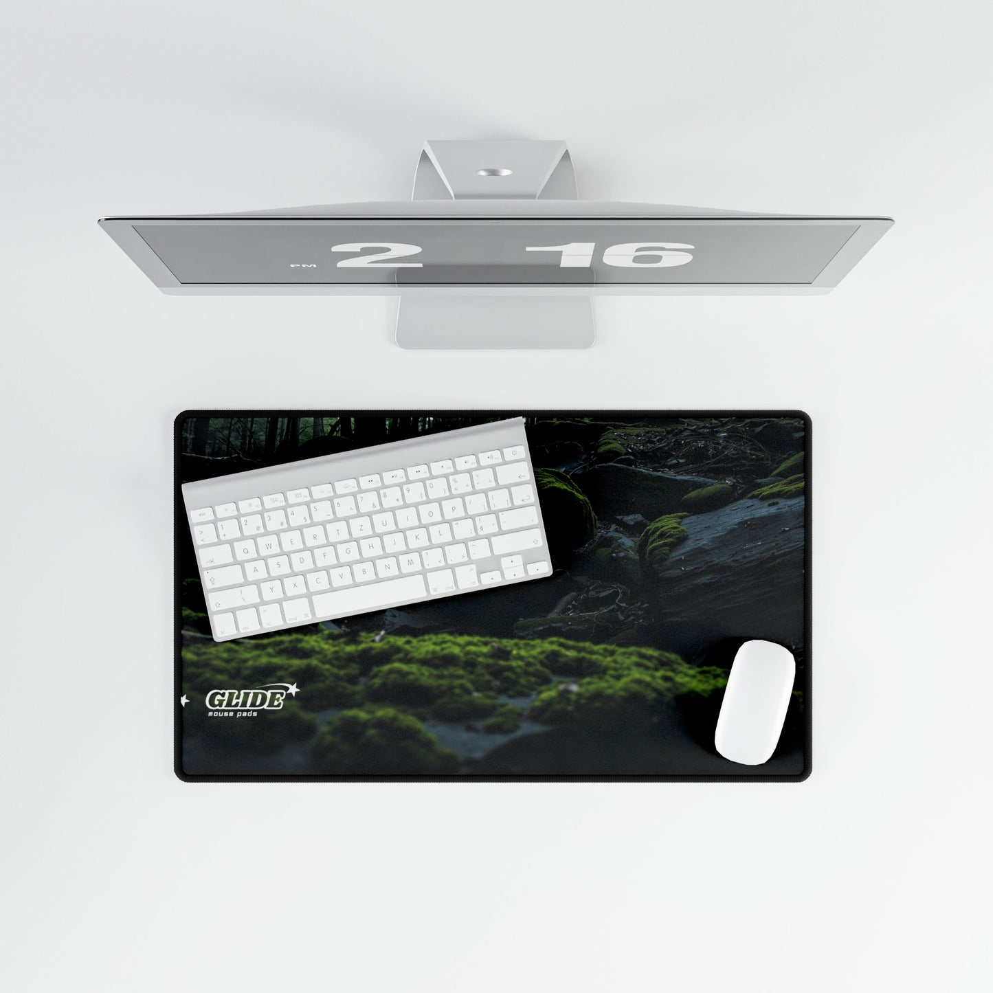 GLIDE — Wide Black Art Mouse Pad