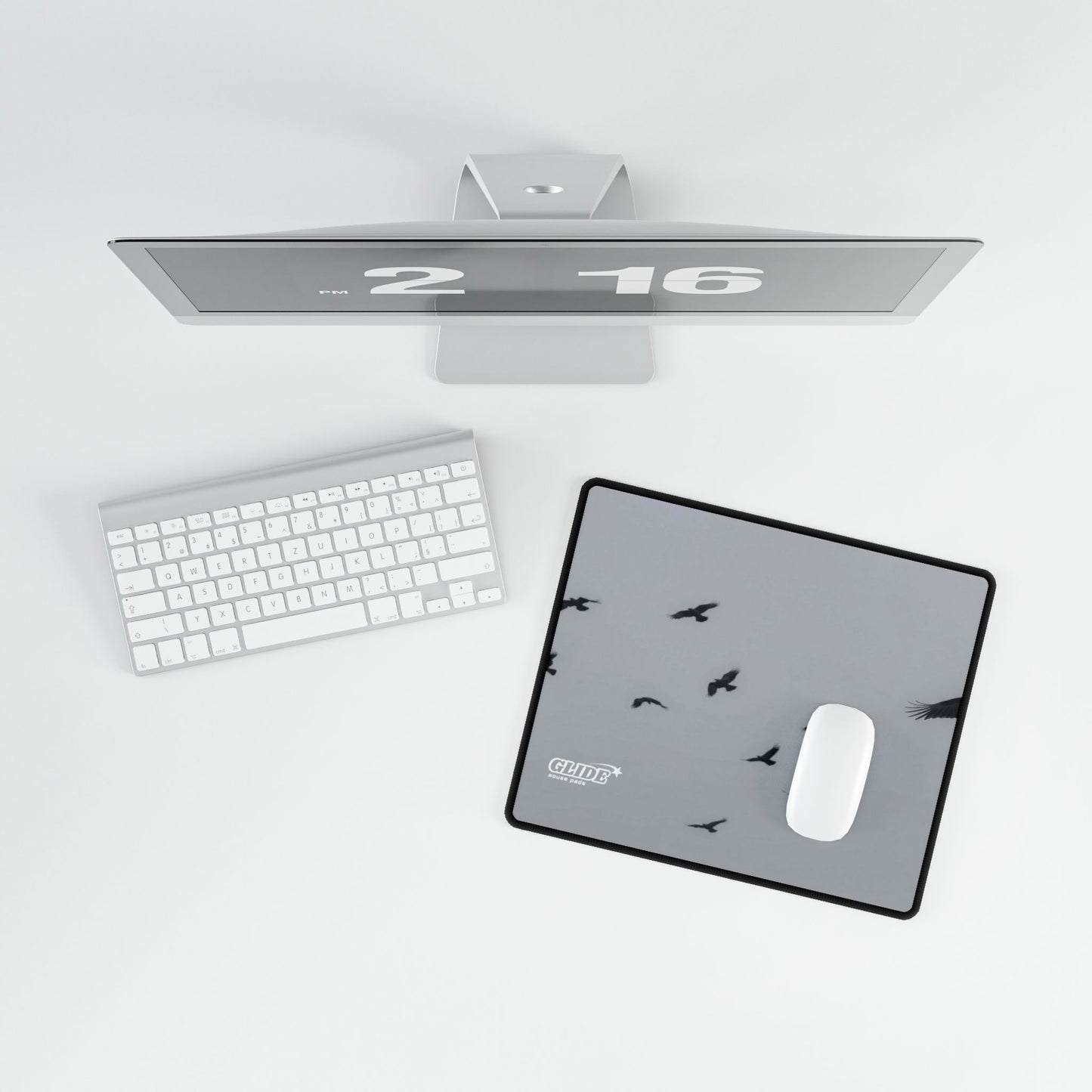 GLIDE — Wide Black Panorama Mouse Pad