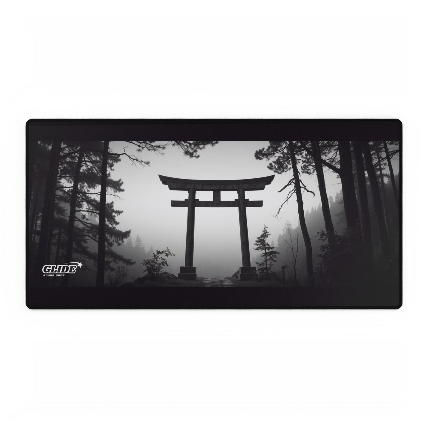 GLIDE — Panoramic Black Art Mouse Pad