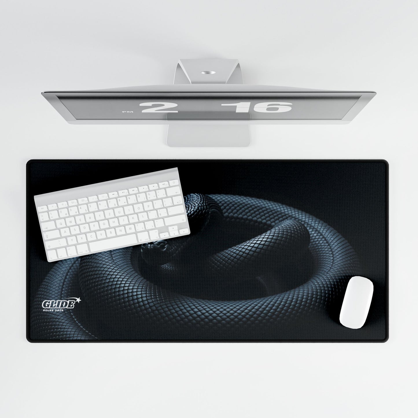 GLIDE — Wide Black Art Mouse Pad