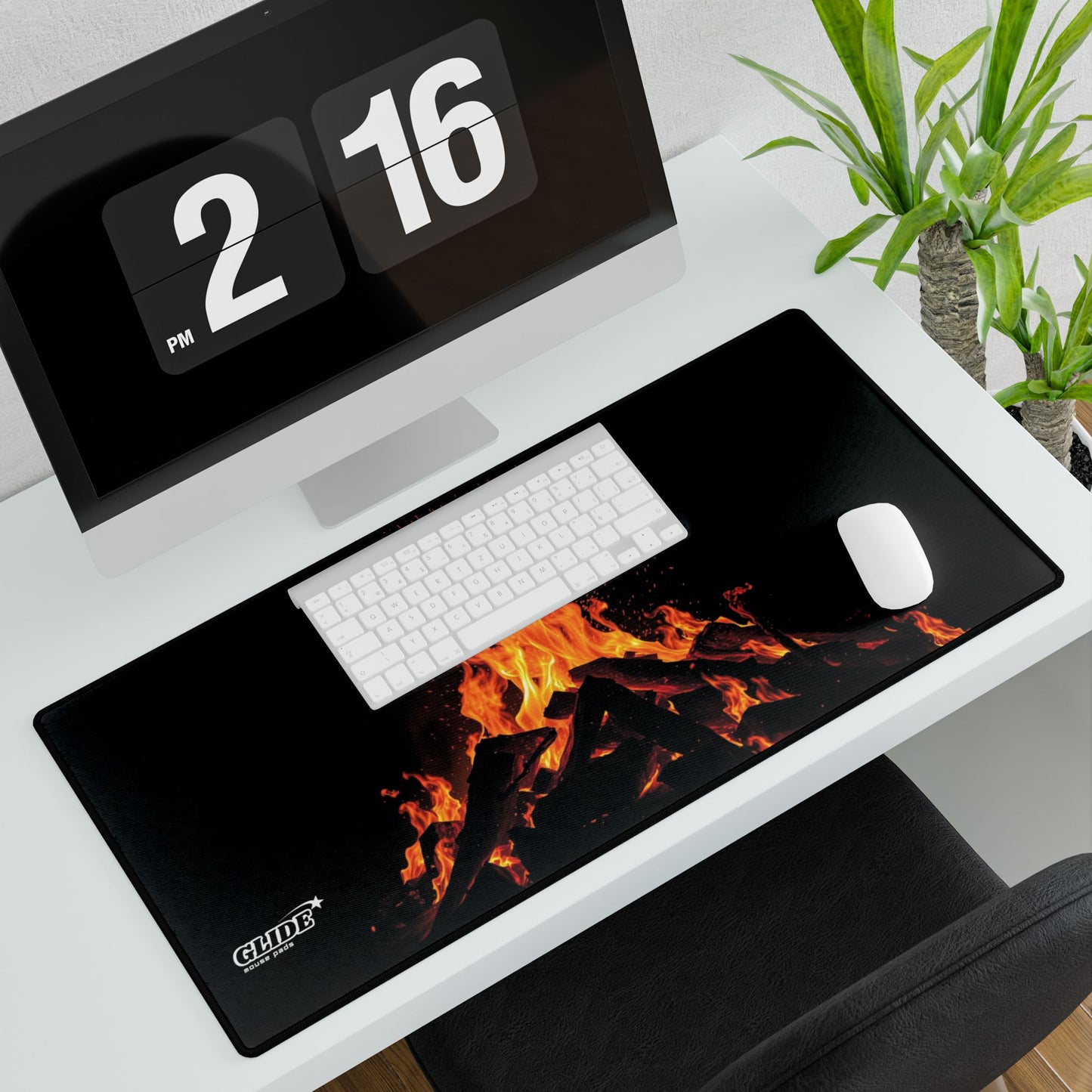 GLIDE — Wide Black Art Mouse Pad