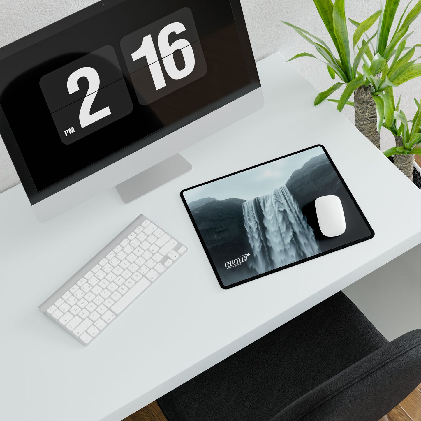 GLIDE — Wide Black Art Mouse Pad