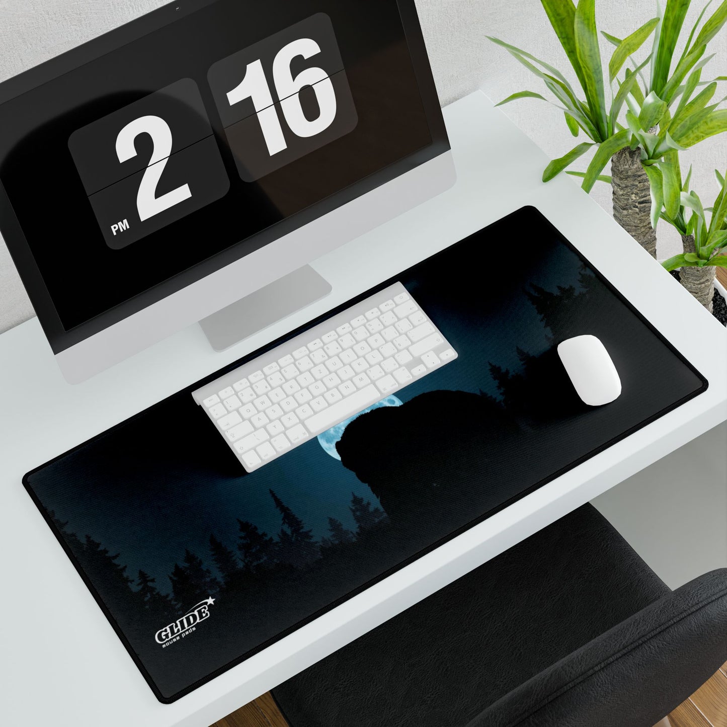 GLIDE — Wide Dark Art Mouse Pad