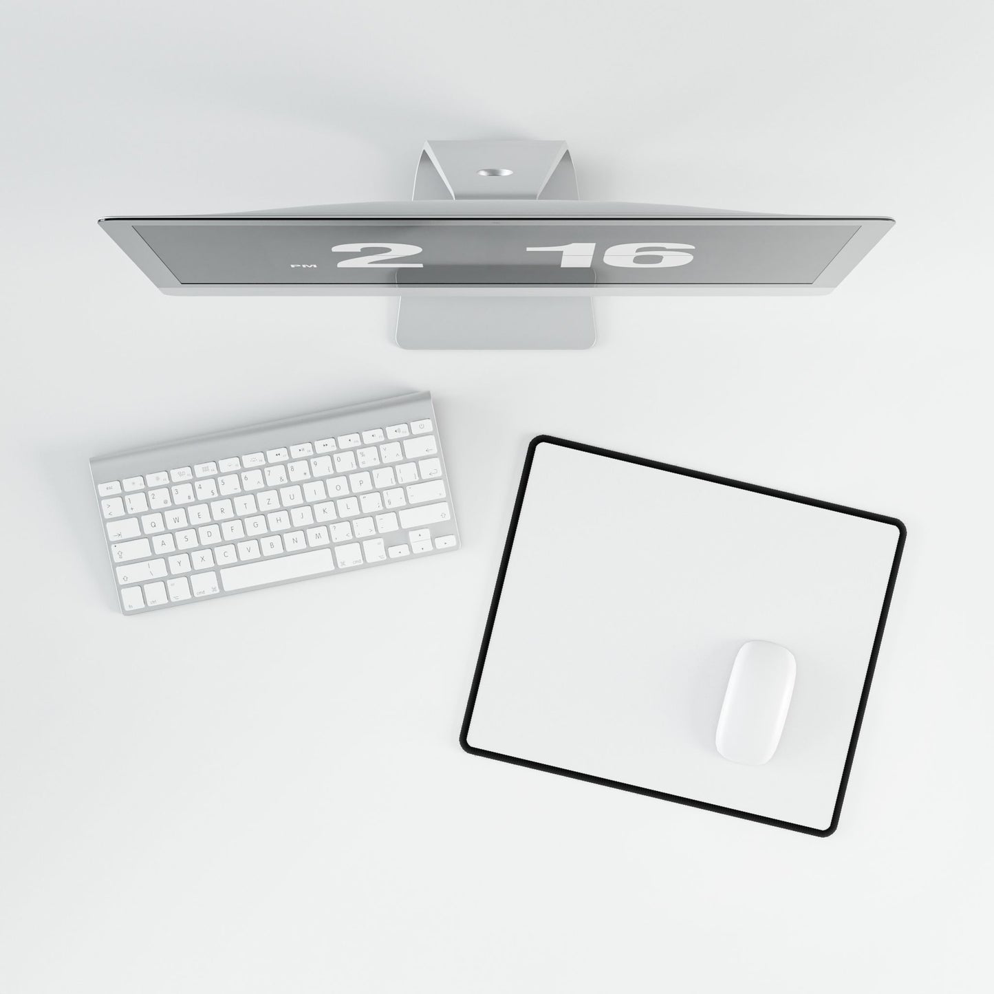 Large Minimalist Desk Mat – Black/White Gaming & Office Mousepad