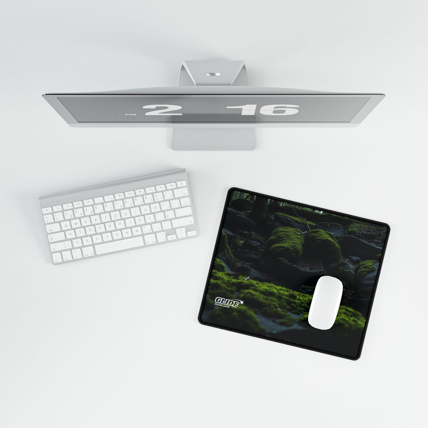 GLIDE — Wide Black Art Mouse Pad