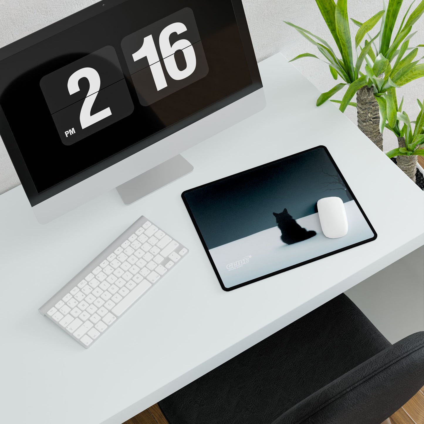 GLIDE — Wide Black Art Mouse Pad