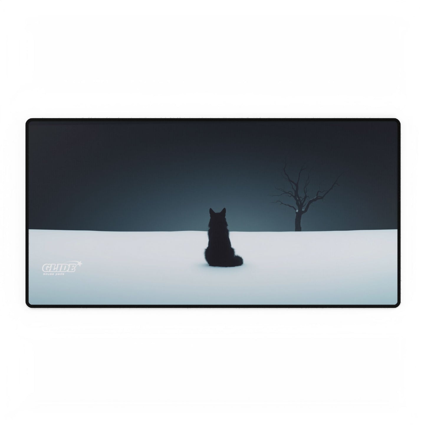 GLIDE — Wide Black Art Mouse Pad