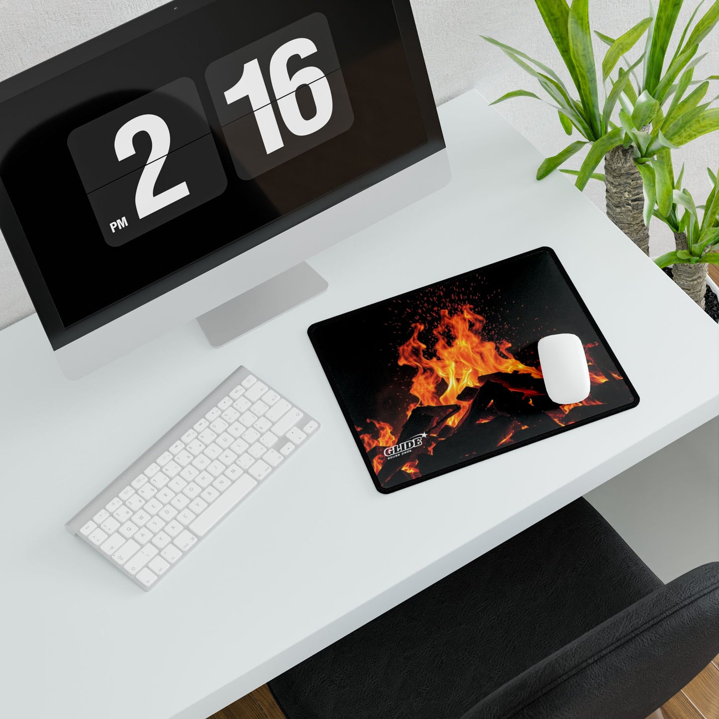 GLIDE — Wide Black Art Mouse Pad