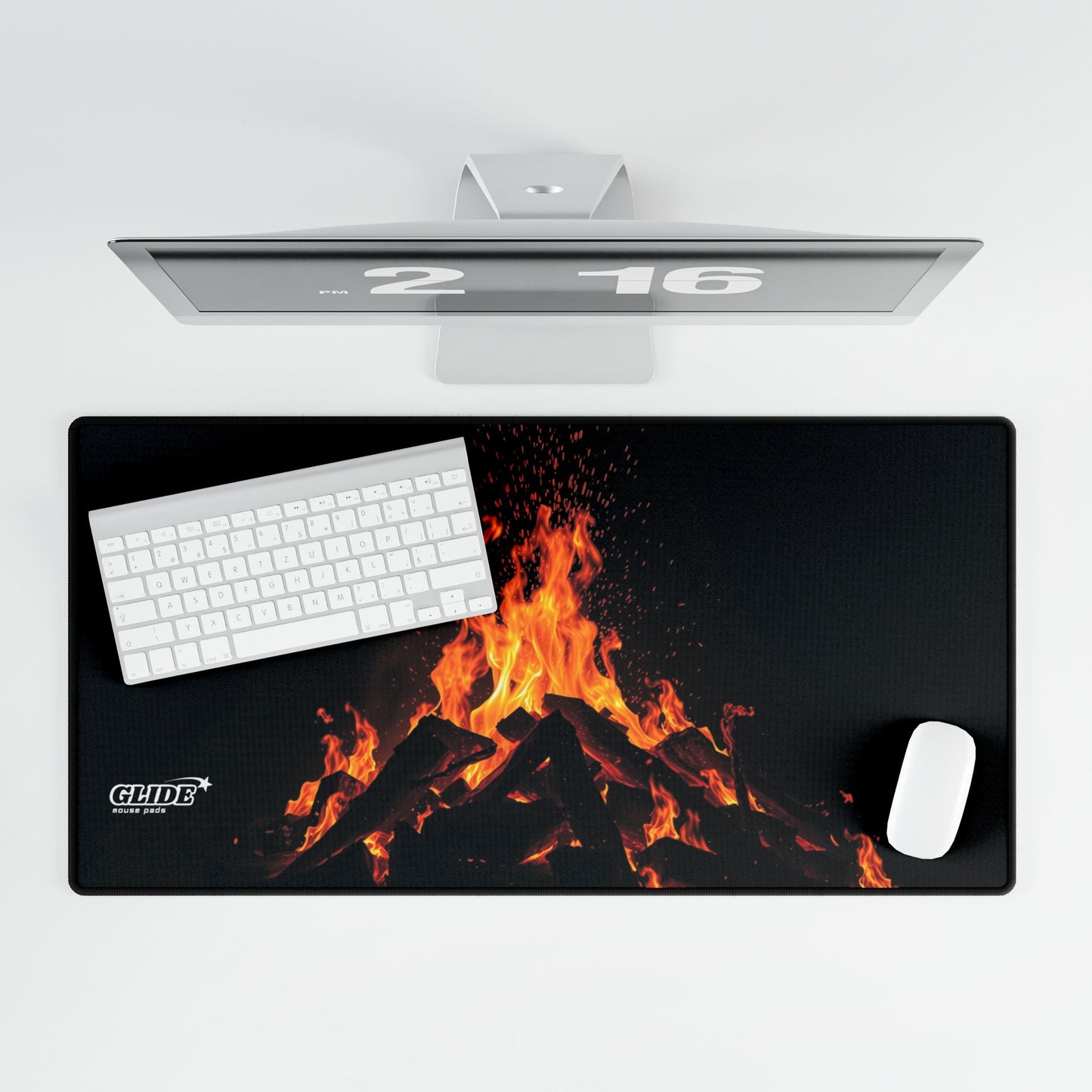 GLIDE — Wide Black Art Mouse Pad