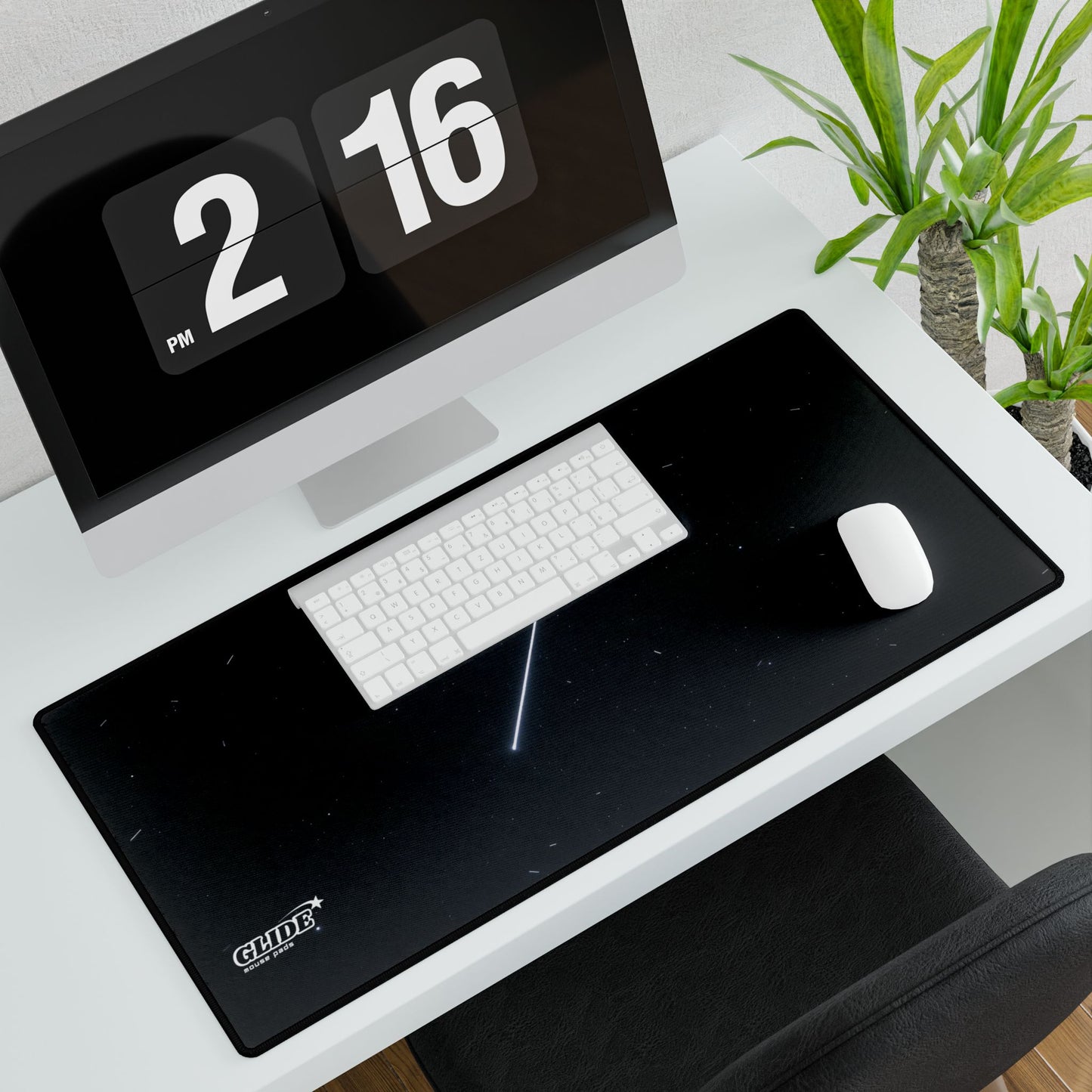 GLIDE — Wide Black Art Mouse Pad