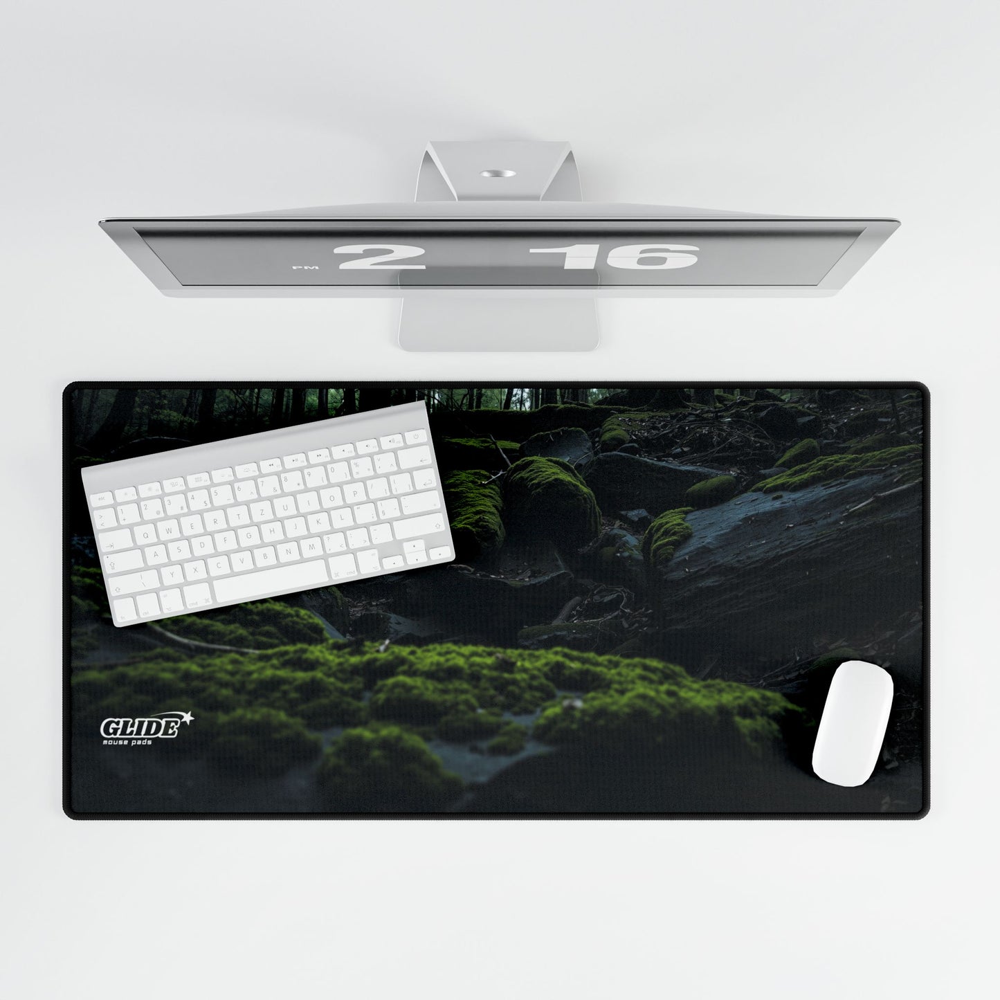 GLIDE — Wide Black Art Mouse Pad