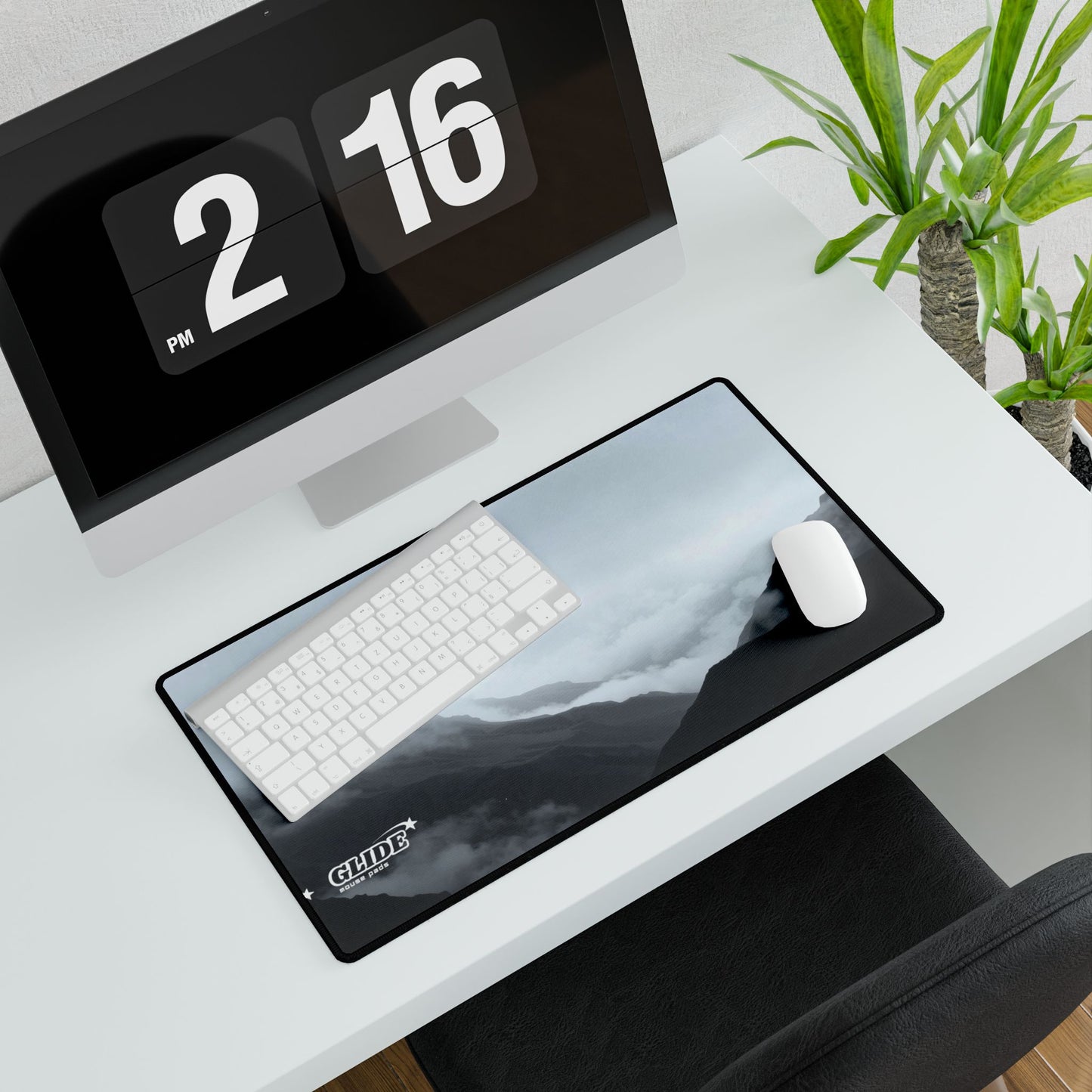 GLIDE — Wide Black Art Mouse Pad
