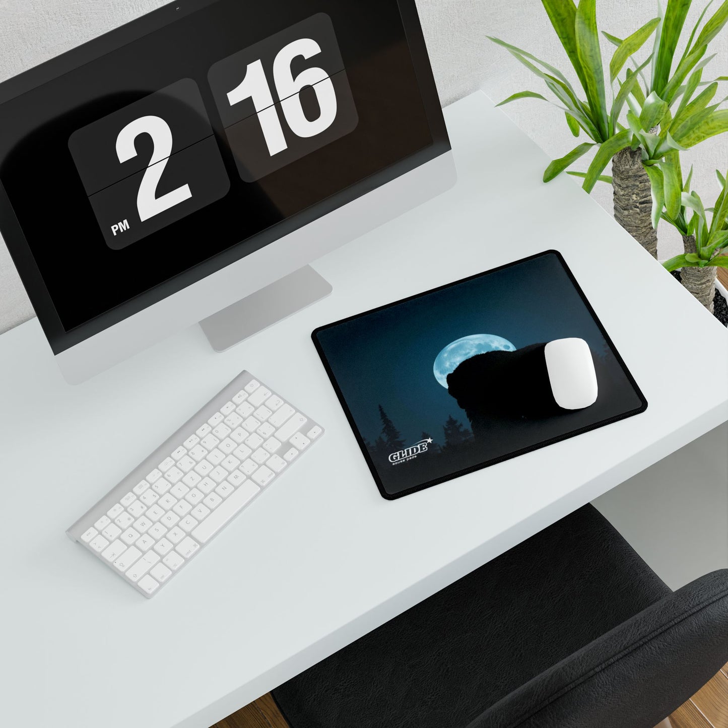 GLIDE — Wide Dark Art Mouse Pad