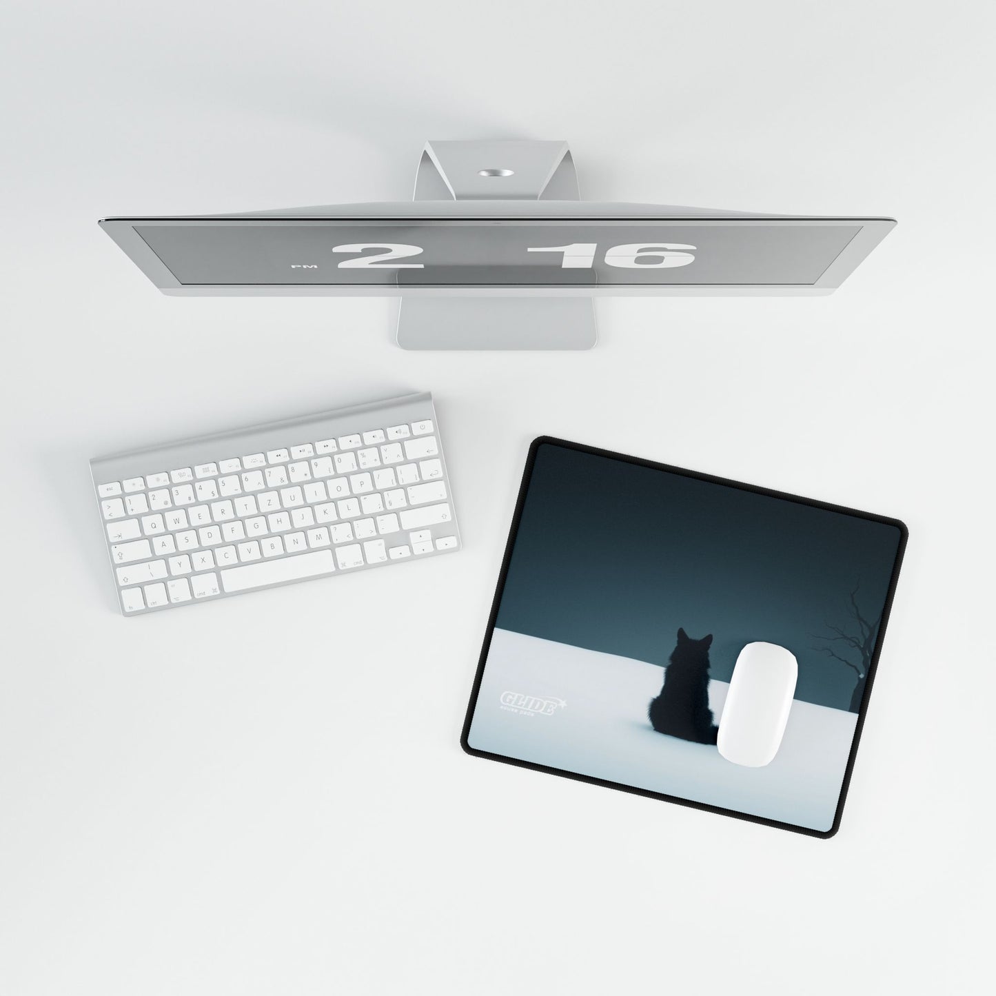 GLIDE — Wide Black Art Mouse Pad