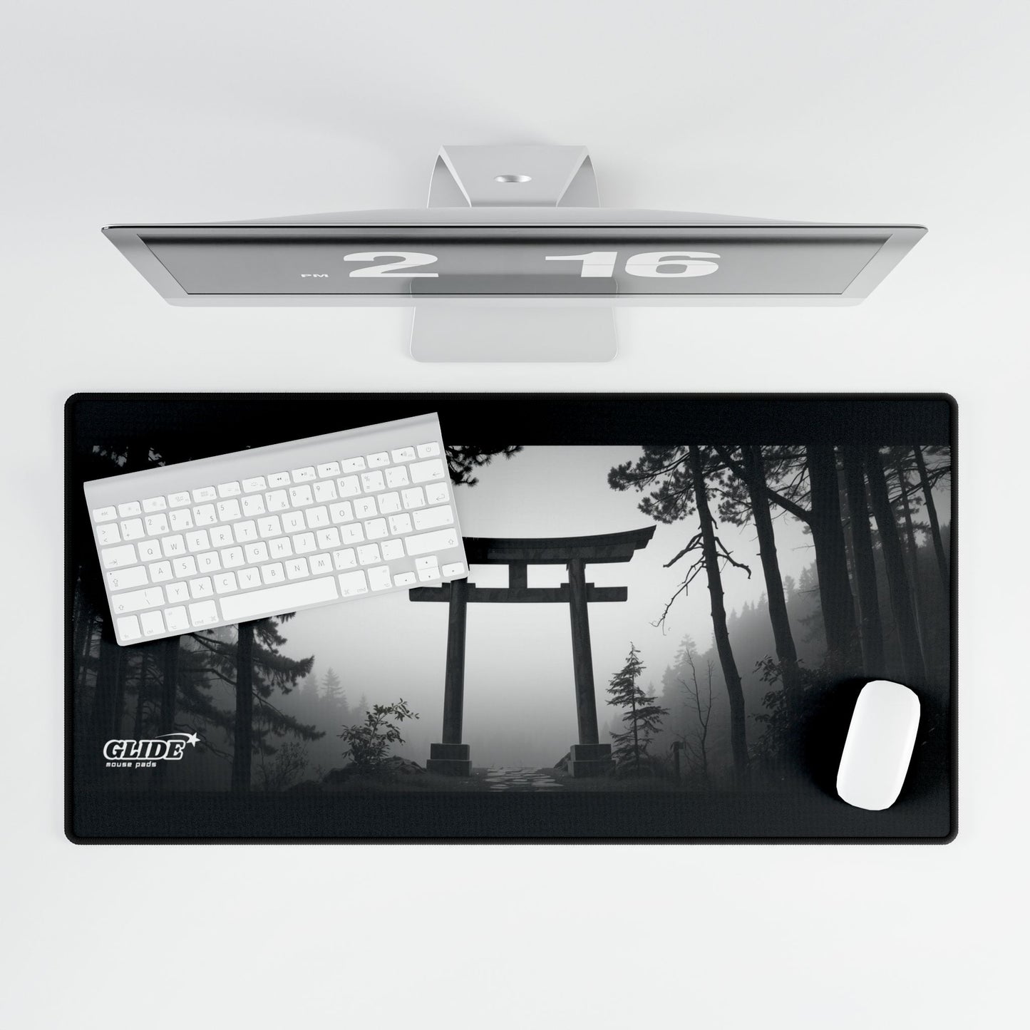 GLIDE — Panoramic Black Art Mouse Pad