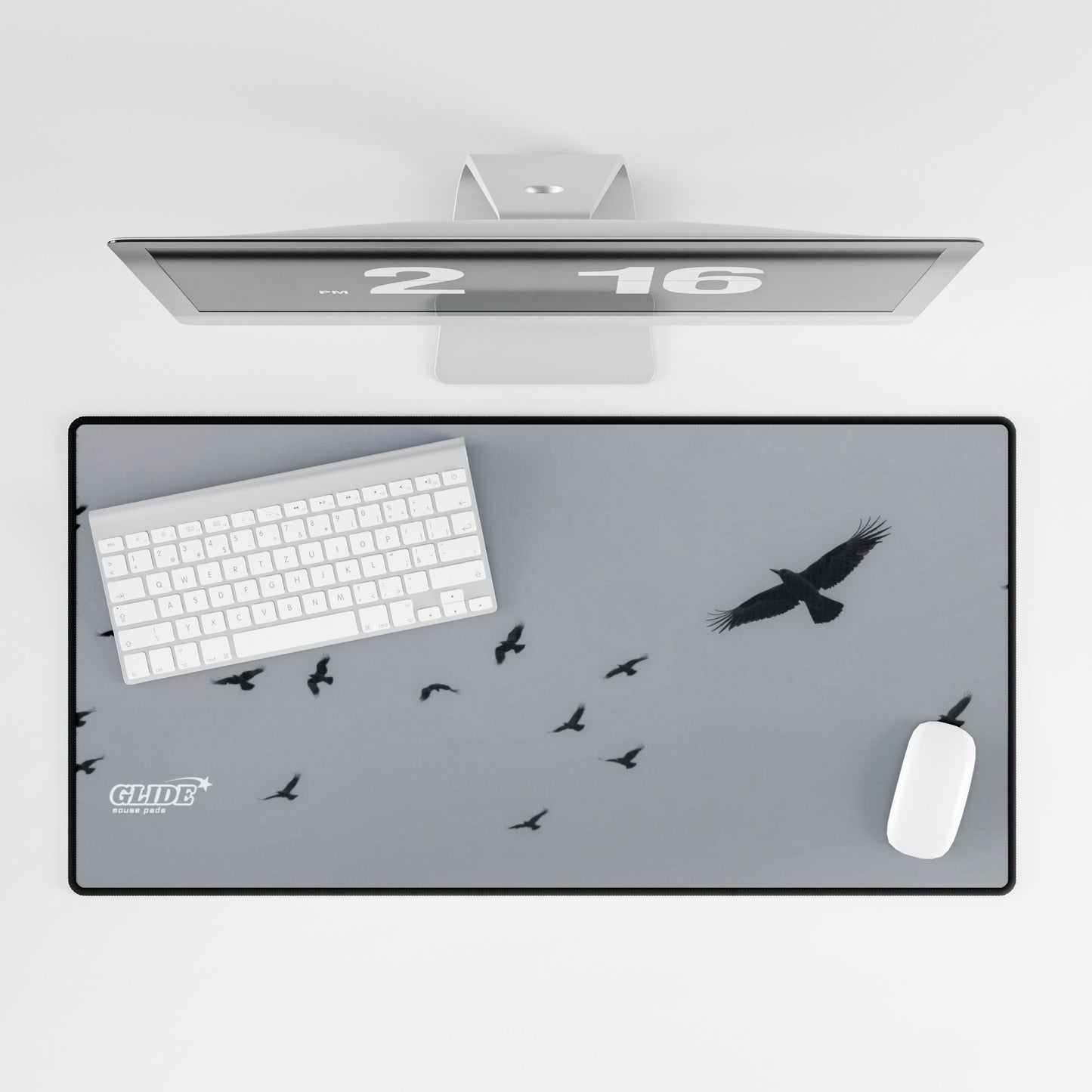 GLIDE — Wide Black Panorama Mouse Pad