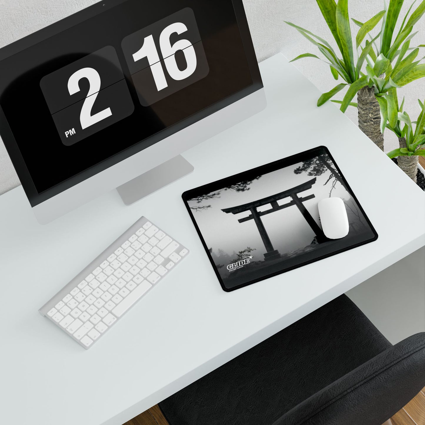 GLIDE — Panoramic Black Art Mouse Pad