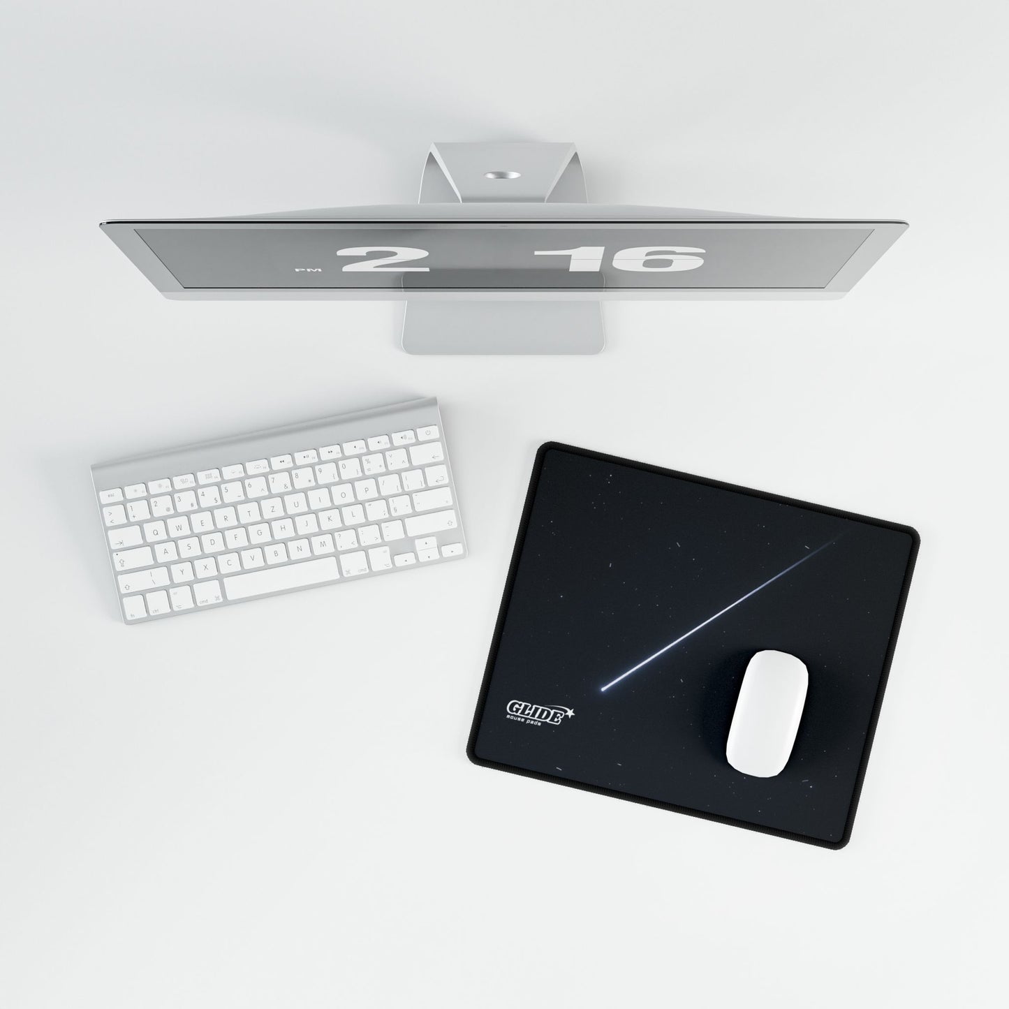 GLIDE — Wide Black Art Mouse Pad