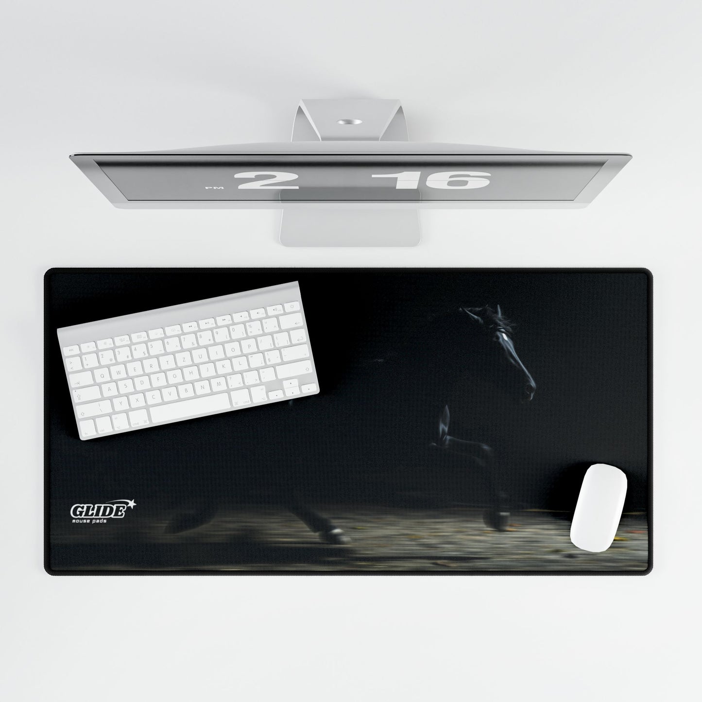 GLIDE — Wide Black Art Mouse Pad