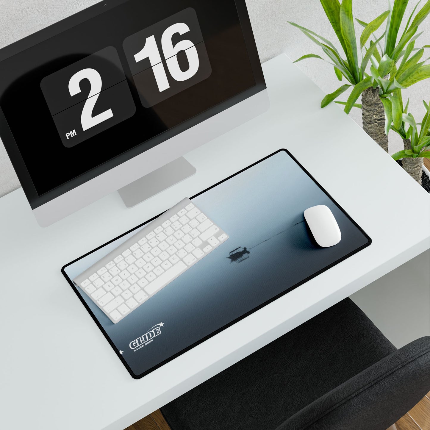GLIDE — Black Panoramic Art Mouse Pad