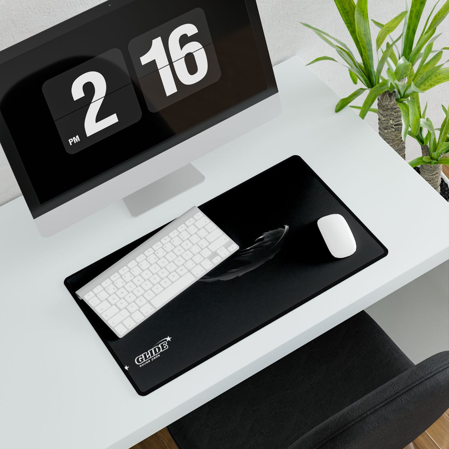 GLIDE — Black Panoramic Art Mouse Pad