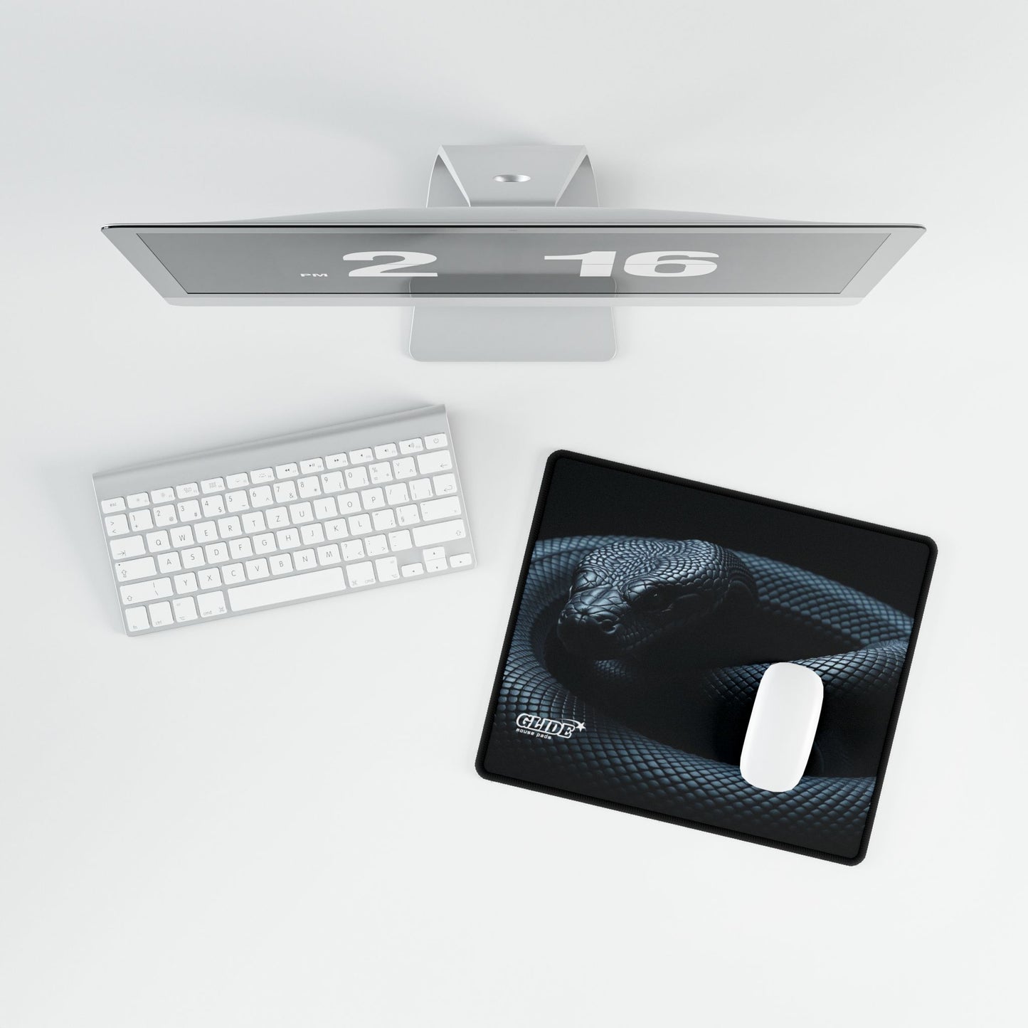 GLIDE — Wide Black Art Mouse Pad