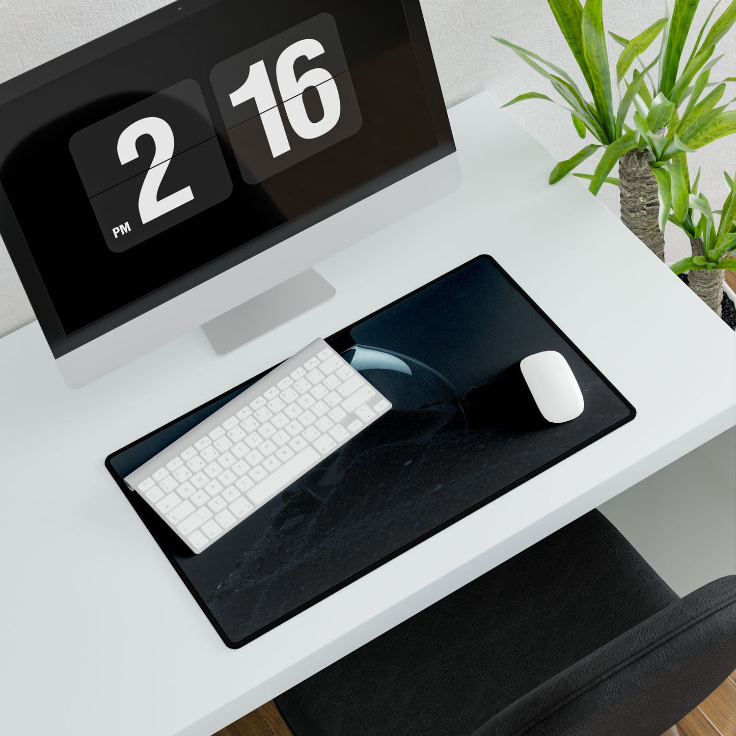 GLIDE — Wide Black Art Mouse Pad