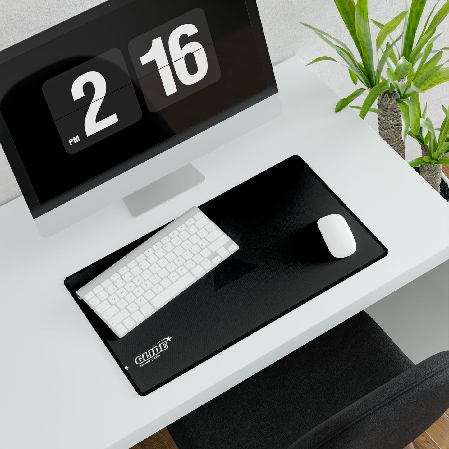 GLIDE — Wide Black Art Mouse Pad