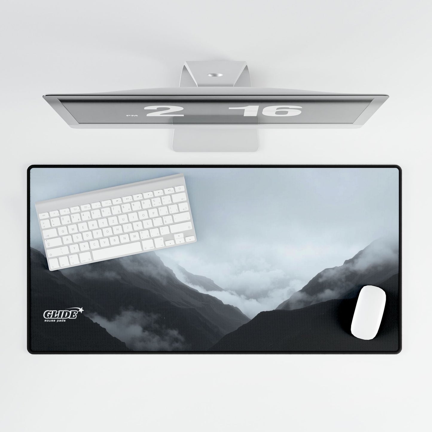GLIDE — Wide Black Art Mouse Pad