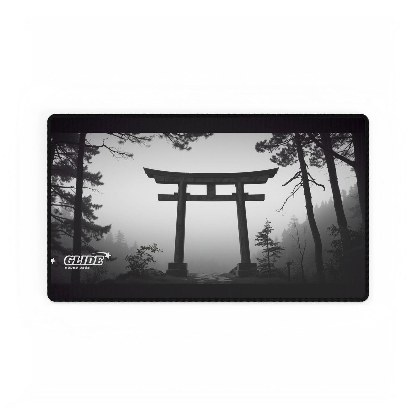 GLIDE — Panoramic Black Art Mouse Pad