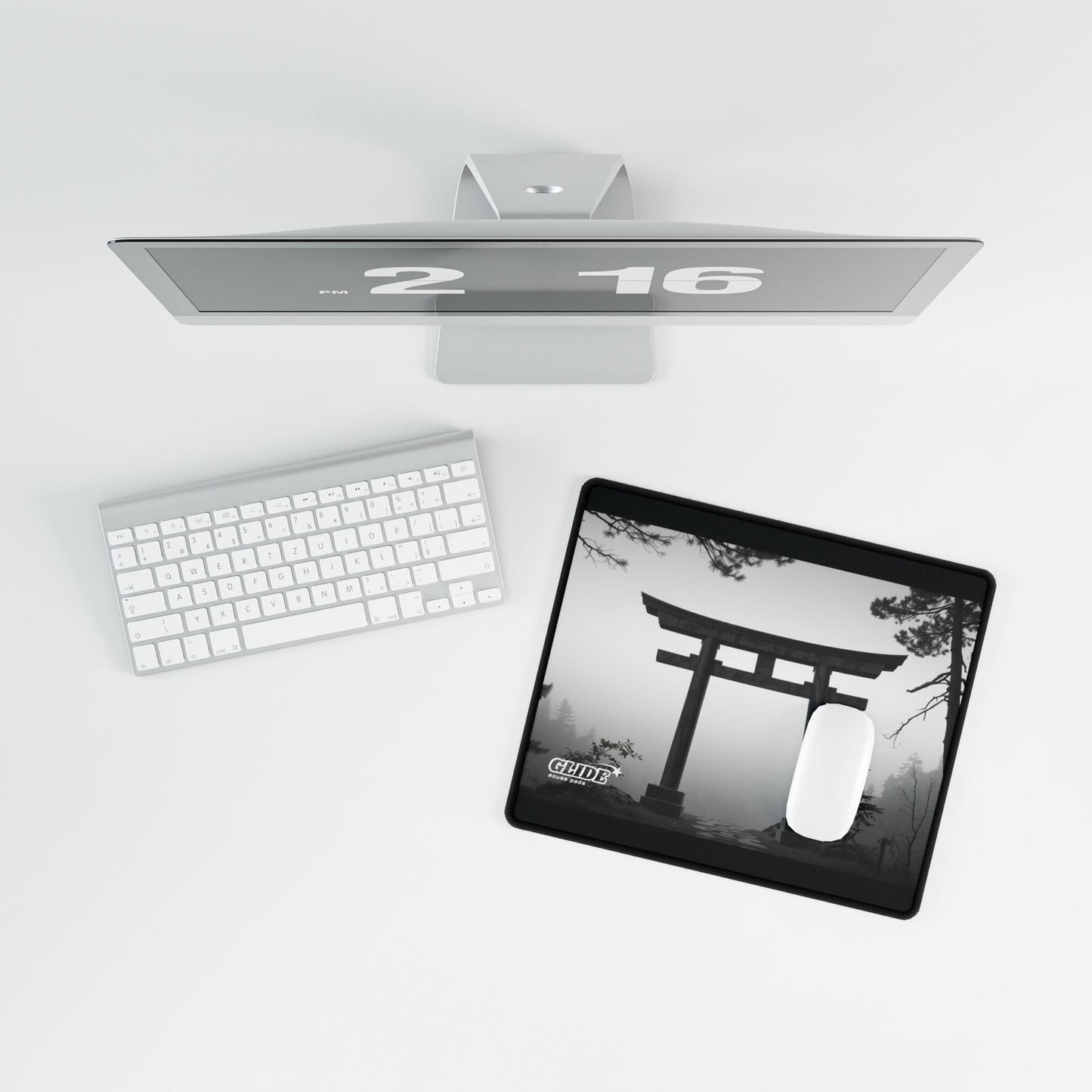 GLIDE — Panoramic Black Art Mouse Pad