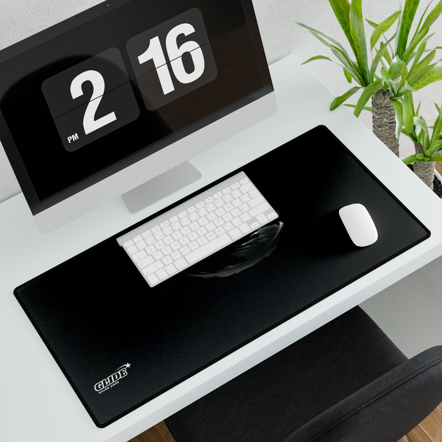 GLIDE — Black Panoramic Art Mouse Pad
