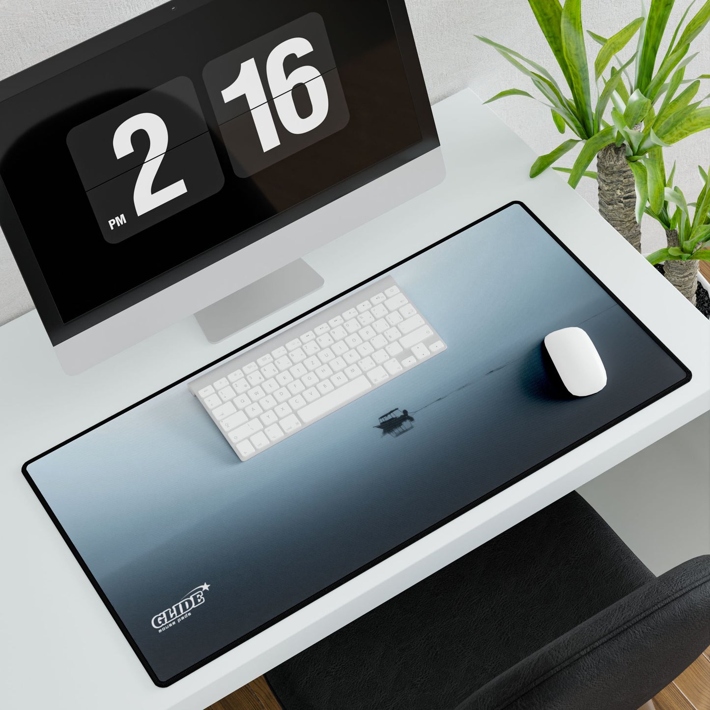GLIDE — Black Panoramic Art Mouse Pad
